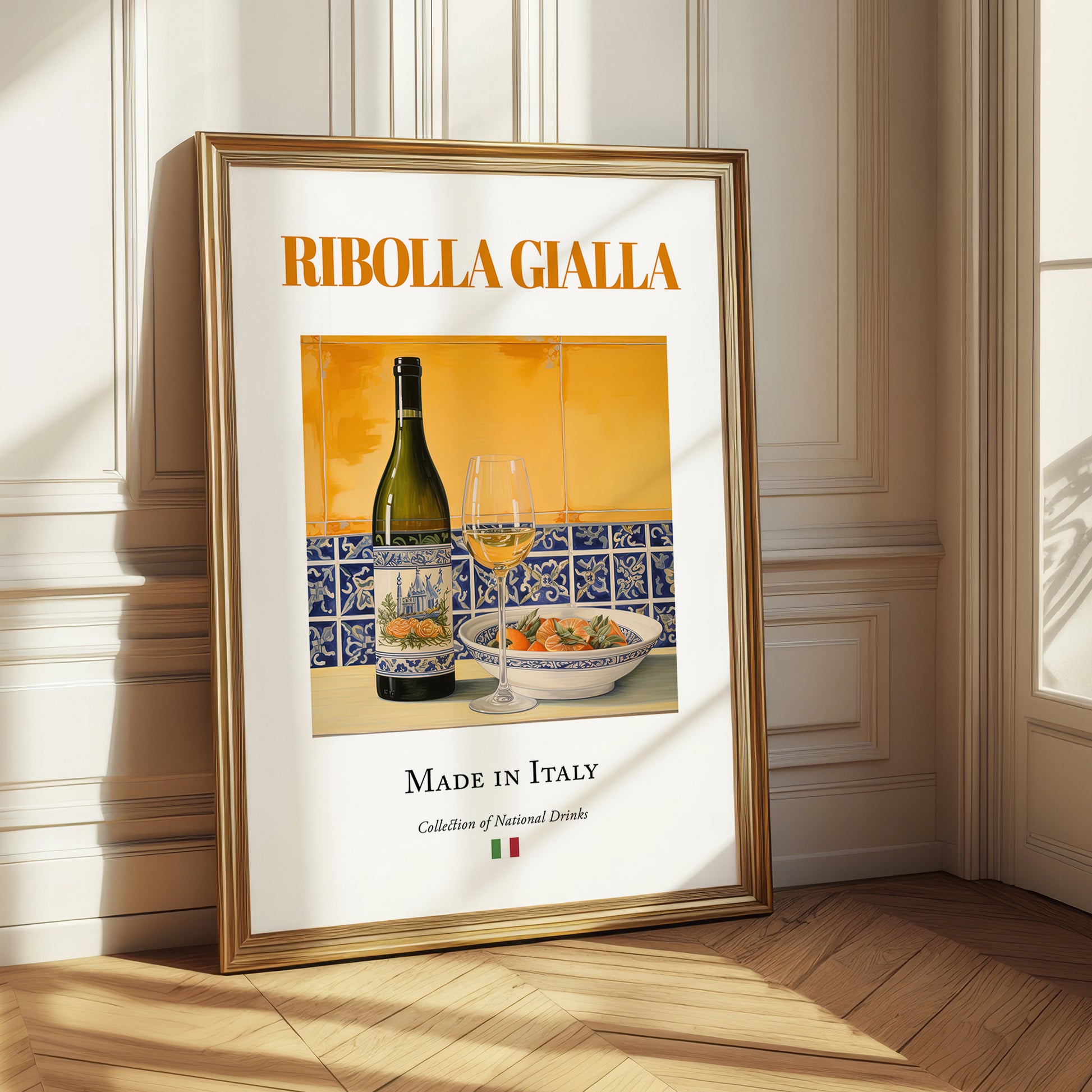 Ribolla Gialla – Italian White Wine, Wine Bar Poster