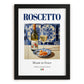 Roscetto – Italian White Wine, Vinoteca Print, in sleek black frame