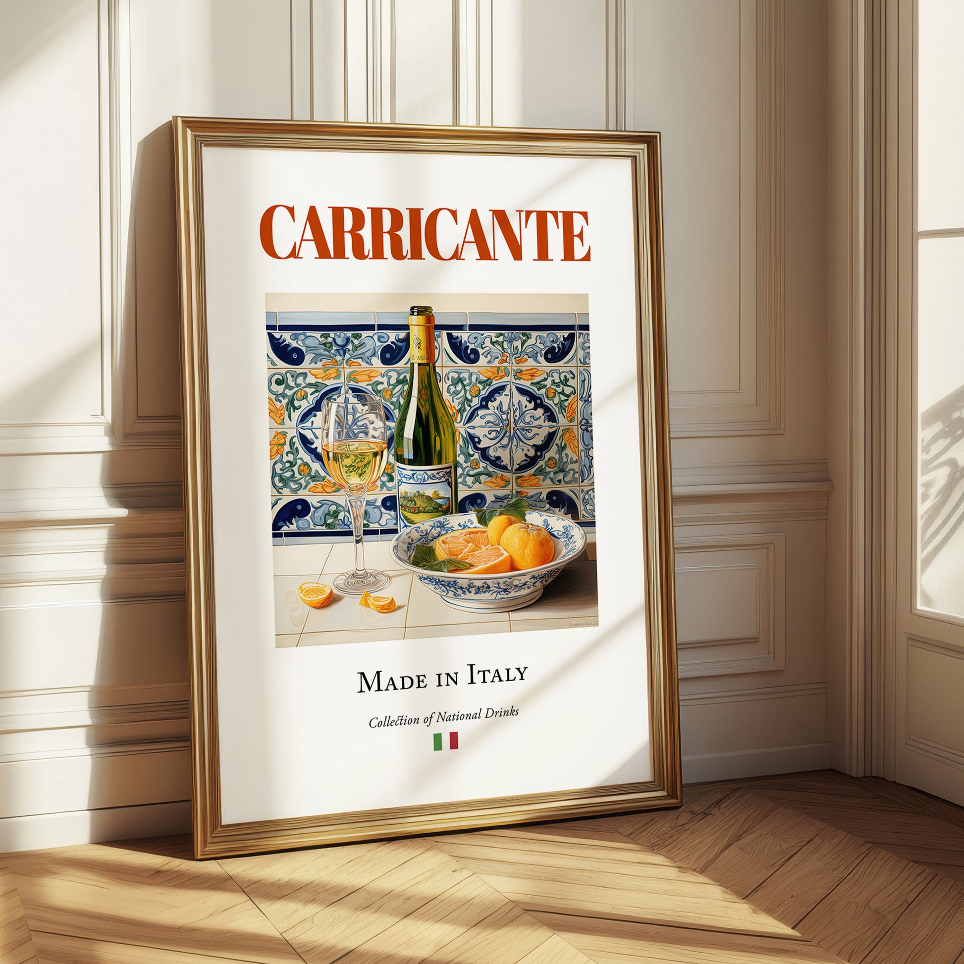 Carricante – Italian White Wine, Bodega Poster