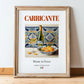 Carricante – Italian White Wine, Bodega Poster, in wooden frame leaning on the floor
