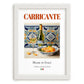 Carricante – Italian White Wine, Bodega Poster, placed in minimal white frame