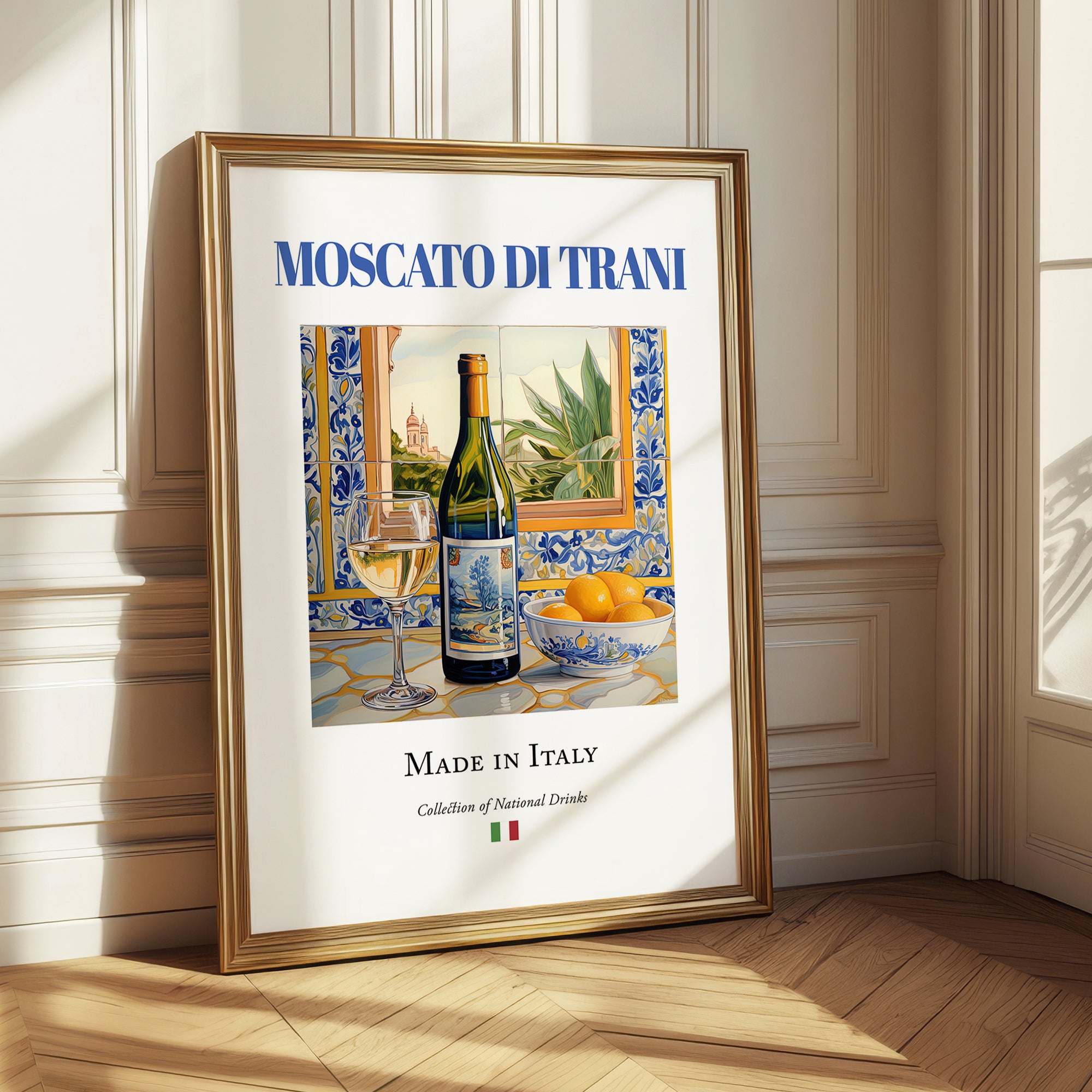 Moscato di Trani – Italian Dessert Wine, Vinoteca Illustration
