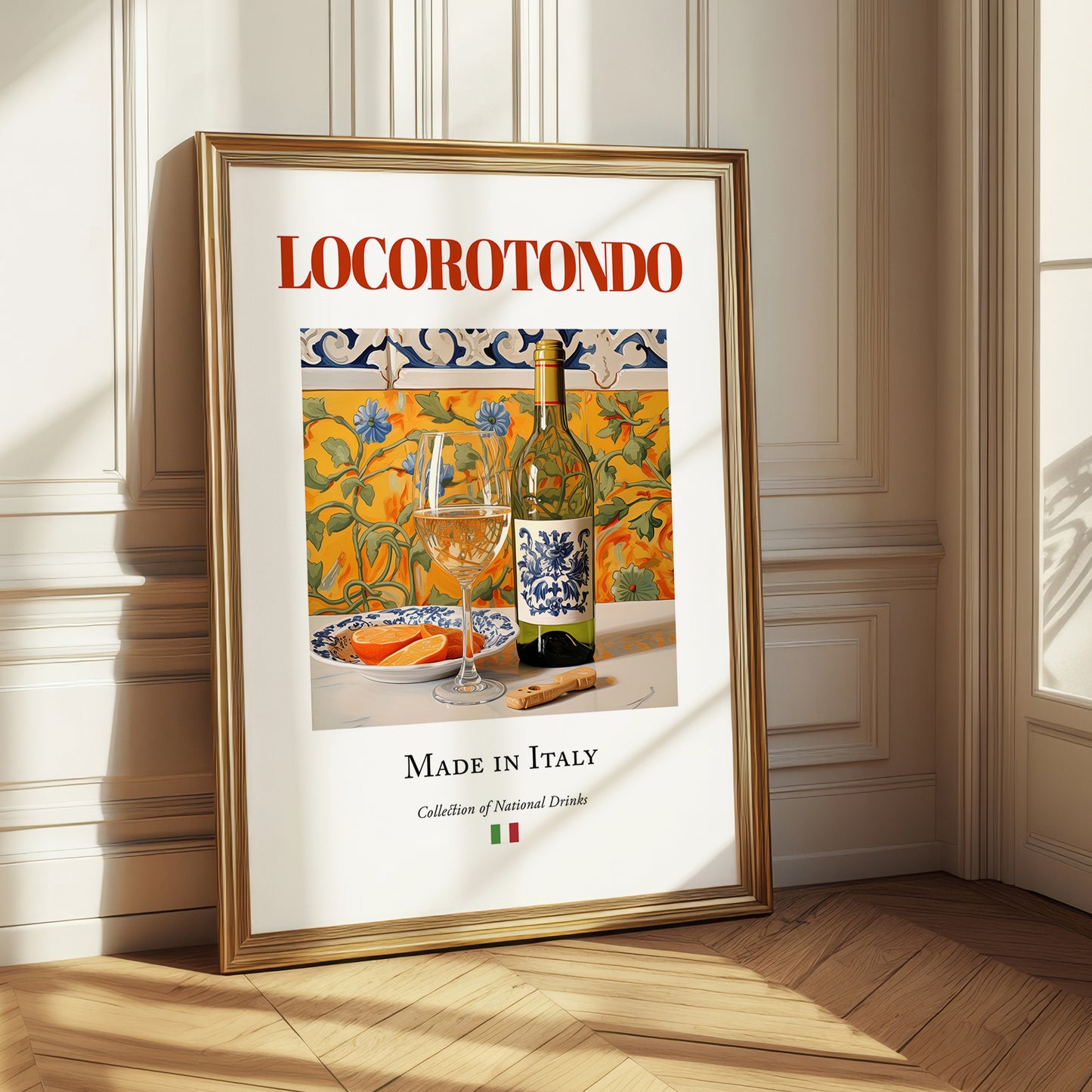 Locorotondo – Italian White Wine, Wine Bar Painting