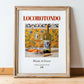 Locorotondo – Italian White Wine, Wine Bar Painting, in wooden frame leaning on the floor
