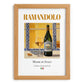 Ramandolo – Italian Dessert Wine, Wine Bar Print, set in oak frame