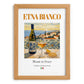 Etna Bianco – Italian White Wine, Vinoteca Print, set in oak frame