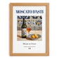 Moscato d'Asti – Italian Dessert Wine, Vineyard Terrace Wall Art, set in oak frame