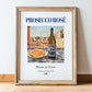 Prosecco rosé – Italian Rose Wine, Vinoteca Print, in wooden frame leaning on the floor