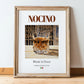 Nocino – Italian Liqueur Drink, Speakeasy Still Life, in wooden frame leaning on the floor