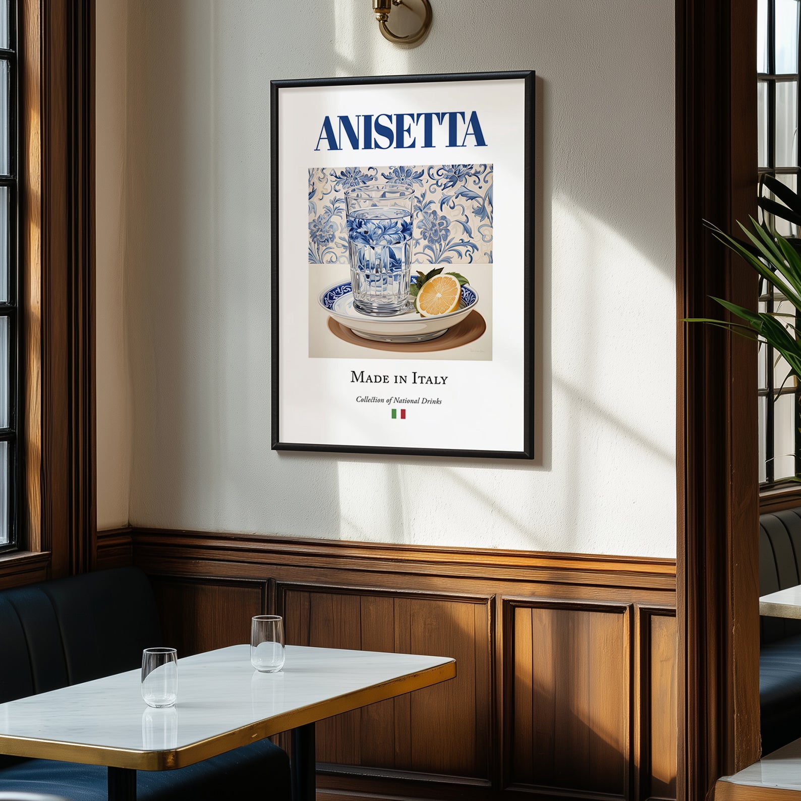 Anisetta – Italian Liqueur Drink, Sky Bar Still Life, clean layout with no caption