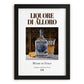 Liquore di alloro – Italian Liqueur Drink, Cocktail Lounge Still Life, in sleek black frame