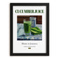 Cucumber Juice – Jamaican Beverage Drink, Rooftop Terrace Poster, in sleek black frame