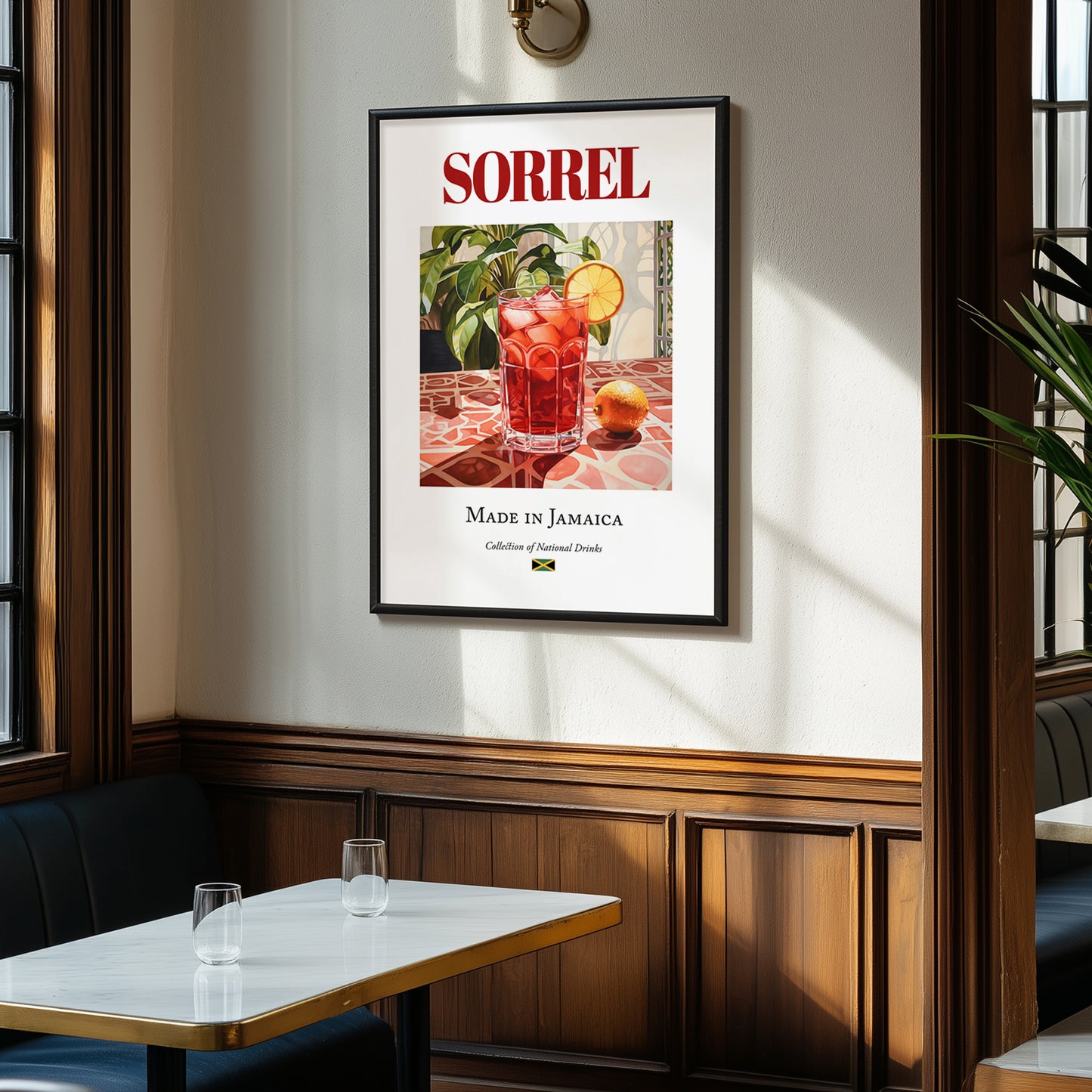 Sorrel – Jamaican Beverage Drink, Jazz Bar Print, clean layout with no caption