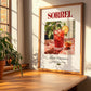 Sorrel – Jamaican Beverage Drink, Jazz Bar Print, no-text version framed in wood