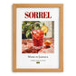 Sorrel – Jamaican Beverage Drink, Jazz Bar Print, set in oak frame