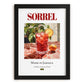 Sorrel – Jamaican Beverage Drink, Jazz Bar Print, in sleek black frame