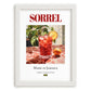 Sorrel – Jamaican Beverage Drink, Jazz Bar Print, placed in minimal white frame
