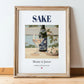 Sake – Japanese Spirit Drink, Hotel Lobby Poster, in wooden frame leaning on the floor