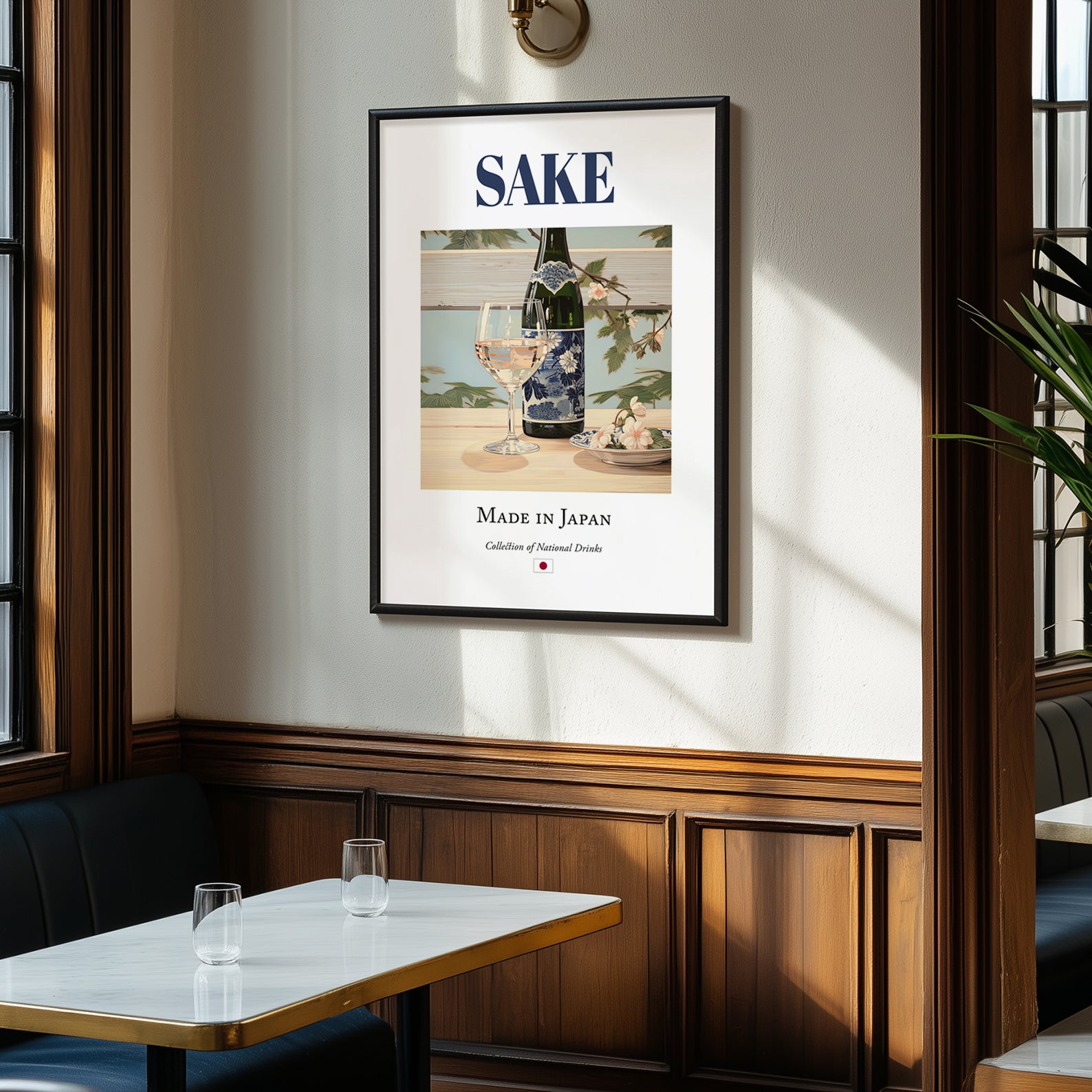 Sake – Japanese Spirit Drink, Hotel Lobby Poster, clean layout with no caption