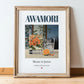 Awamori – Japanese Spirit Drink, Rooftop Terrace Print, in wooden frame leaning on the floor