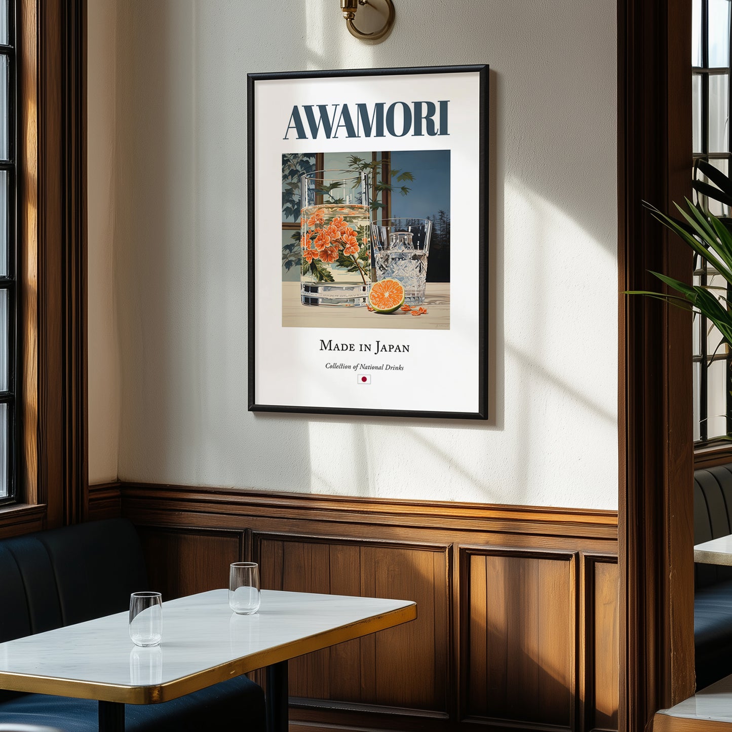 Awamori – Japanese Spirit Drink, Rooftop Terrace Print, clean layout with no caption
