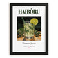 Haibōru – Japanese Cocktail Drink, Hotel Lobby Poster, in sleek black frame