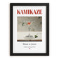 Kamikaze – Japanese Cocktail Drink, Beach Bar Print, in sleek black frame