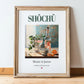 Shōchū – Japanese Spirit Drink, Rooftop Terrace Poster, in wooden frame leaning on the floor
