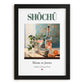 Shōchū – Japanese Spirit Drink, Rooftop Terrace Poster, in sleek black frame