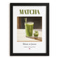 Matcha – Japanese Tea, Tea House Still Life, in sleek black frame