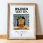 Maghrebi Mint Tea – Moroccan Tea, Tea Lounge Poster, in wooden frame leaning on the floor