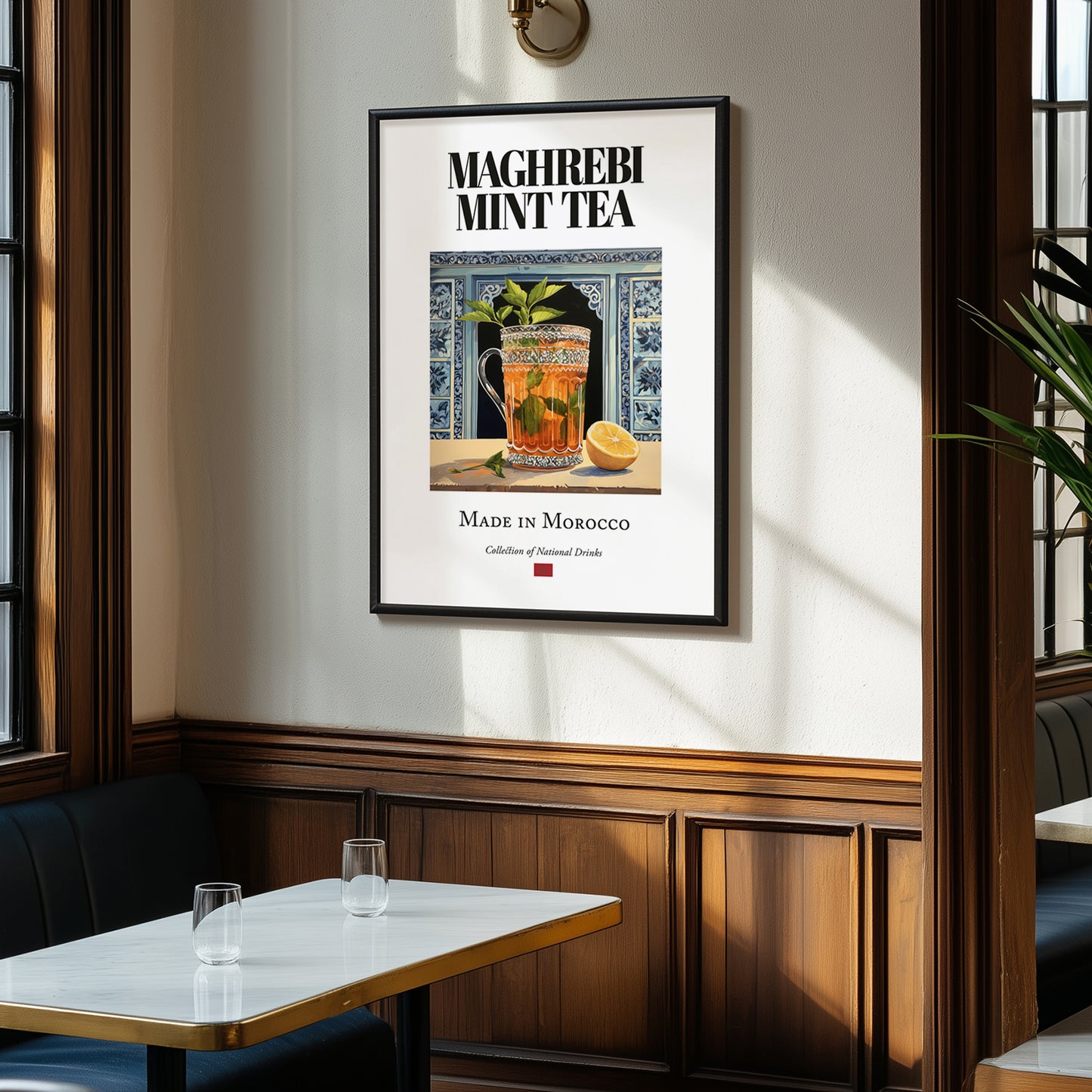 Maghrebi Mint Tea – Moroccan Tea, Tea Lounge Poster, clean layout with no caption