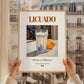 Licuado – Mexican Beverage Drink, Rooftop Terrace Poster, styled in a charming Paris street view
