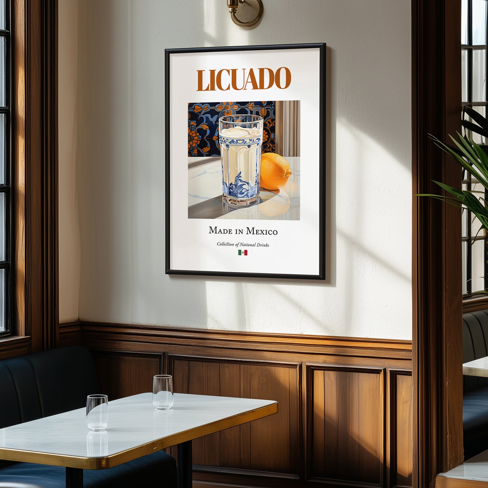 Licuado – Mexican Beverage Drink, Rooftop Terrace Poster, clean layout with no caption