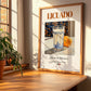 Licuado – Mexican Beverage Drink, Rooftop Terrace Poster, no-text version framed in wood