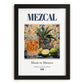 Mezcal – Mexican Spirit Drink, Cocktail Lounge Wall Art, in sleek black frame