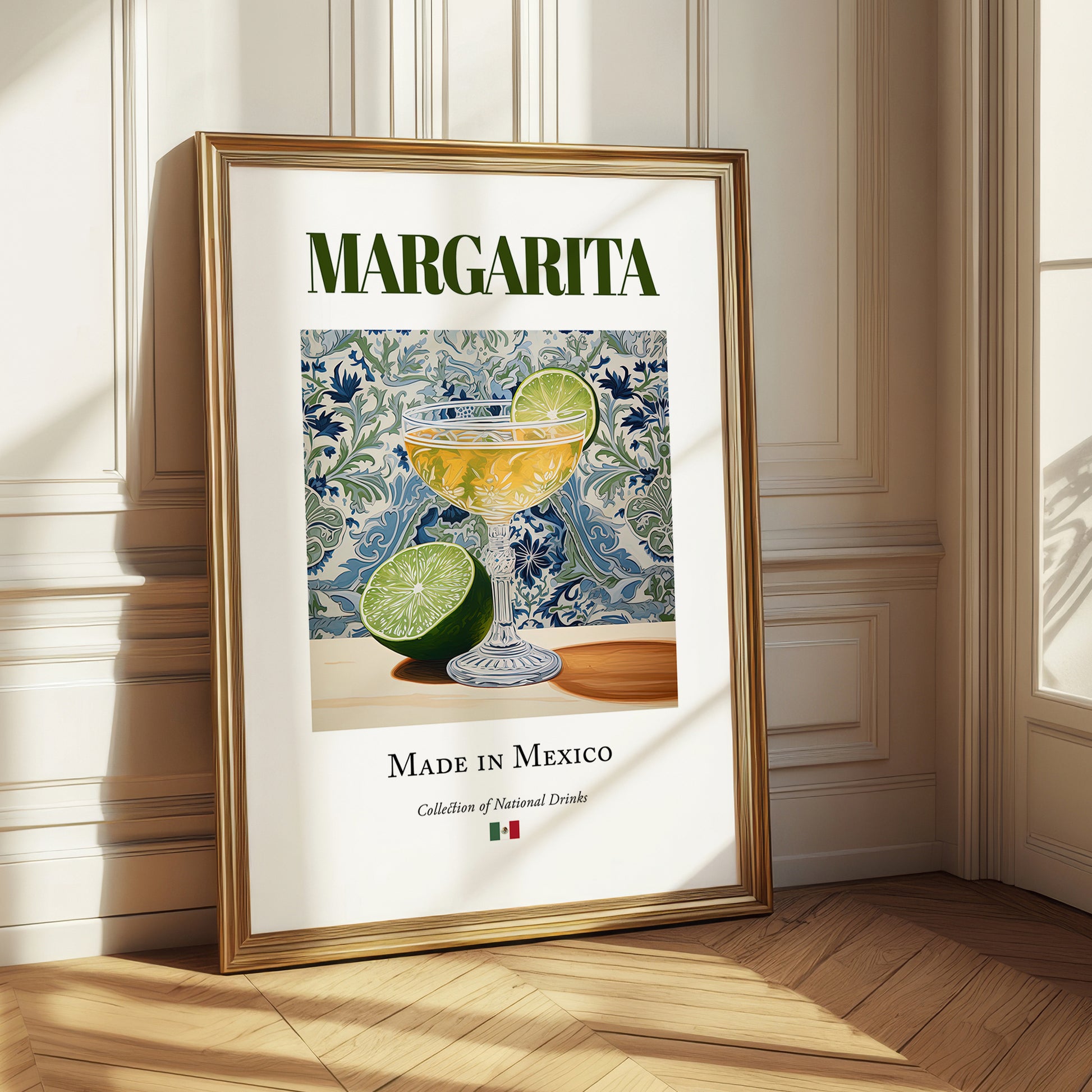 Margarita – Mexican Cocktail Drink, Beach Bar Poster