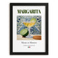 Margarita – Mexican Cocktail Drink, Beach Bar Poster, in sleek black frame