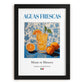 Aguas Frescas – Mexican Beverage Drink, Sky Bar Poster, in sleek black frame