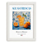 Aguas Frescas – Mexican Beverage Drink, Sky Bar Poster, placed in minimal white frame