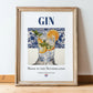 Gin – Dutch Spirit Drink, Hotel Lobby Wall Art, in wooden frame leaning on the floor