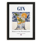 Gin – Dutch Spirit Drink, Hotel Lobby Wall Art, in sleek black frame