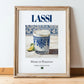 Lassi – Pakistani Beverage Drink, Hotel Lobby Wall Decor, in wooden frame leaning on the floor