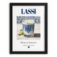 Lassi – Pakistani Beverage Drink, Hotel Lobby Wall Decor, in sleek black frame
