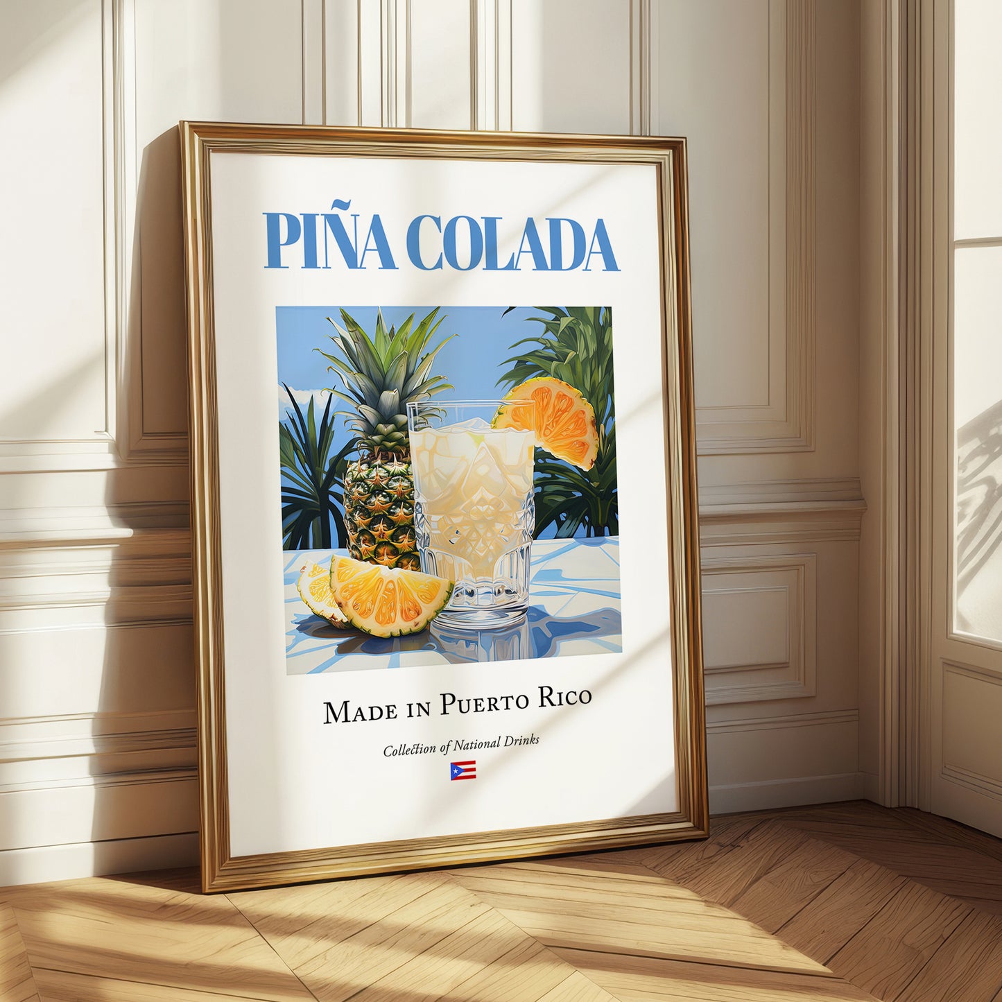 Piña Colada – Puerto Rican Cocktail Drink, Cocktail Lounge Print