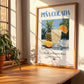 Piña Colada – Puerto Rican Cocktail Drink, Cocktail Lounge Print, no-text version framed in wood