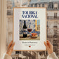 Touriga Nacional – Portuguese Red Wine, Tasting Room Illustration, styled in a charming Paris street view