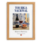 Touriga Nacional – Portuguese Red Wine, Tasting Room Illustration, set in oak frame