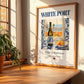 White Port – Portuguese Dessert Wine, Tasting Room Wall Decor, no-text version framed in wood