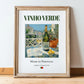 Vinho Verde – Portuguese White Wine, Vinoteca Wall Decor, in wooden frame leaning on the floor